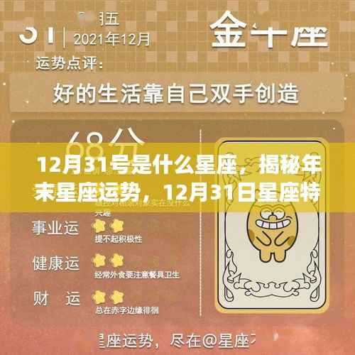 揭秘年末星座运势，12月31日星座特征解读与运势展望